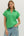 Solid V-Neck Top- Green