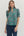 Floral Print Puff Sleeve Top- Green