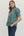 Floral Print Puff Sleeve Top- Green