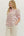 Botanical Print Puff Sleeve Top- Pink