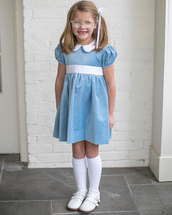 Elenor Dress- Beaufort Blue Velvet