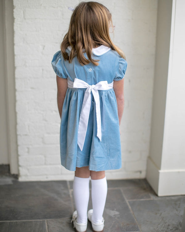Elenor Dress- Beaufort Blue Velvet