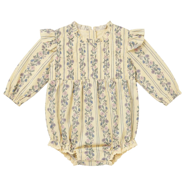 Elizabeth Bubble- Yellow Floral Stripe