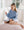 Lake Blue Knit Set- With White & Light Blue