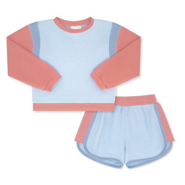 Lake Blue & Pembroke Pink Knit Set