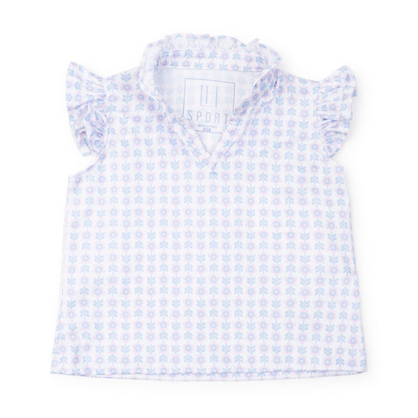 Ellie Sleeveless Performance Top- Flower Power Pink