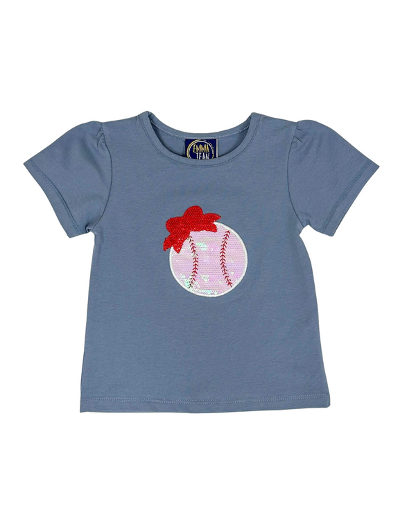 Baseball Applique Girls T-Shirt