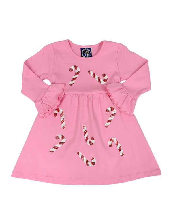 Candy Cane Applique Dress