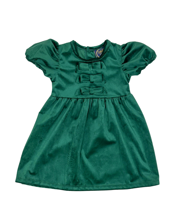 Chelsea Bow Dress- Emerald