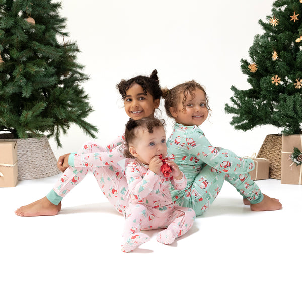 Golfing Santa And Elves L/S Loungewear Set
