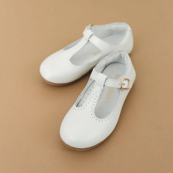 Eleanor T-Bar Flat- Pearl