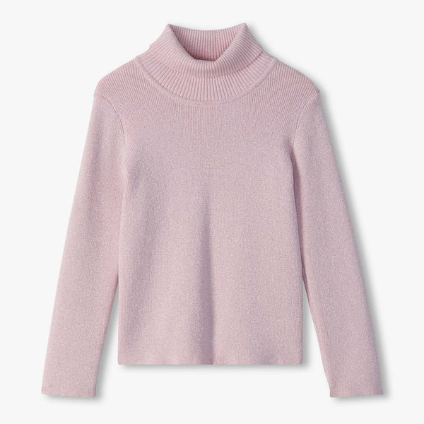 Glitter Turtleneck- Pink