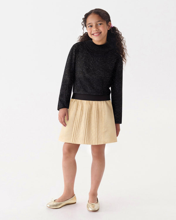 Glitter Turtleneck- Black