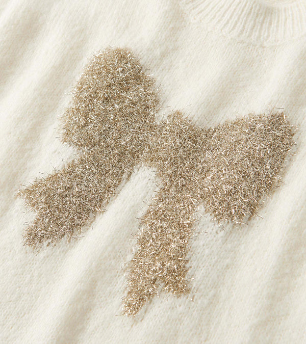 Gold Bow Everywhere Sweater