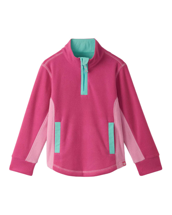 Raspberry Rose 1/4 Zip Mock Neck