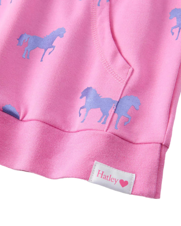Shimmer Horses Raw Edge Pullover