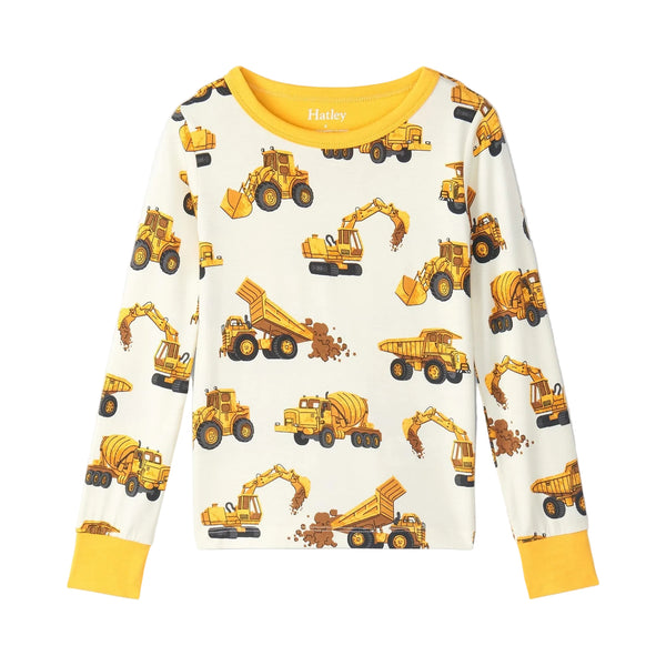 Construction Trucks Bamboo Pajama Set