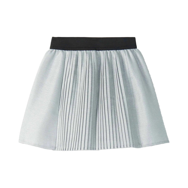 Silver Glitter Pleated Fun Skirt