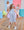 Swing Dress- Blue Crinkle Stars