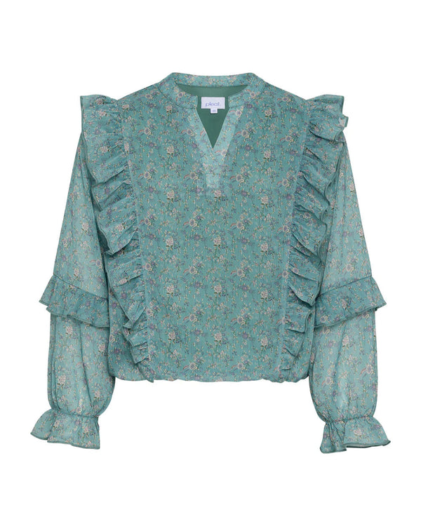 Katie Top- Whimsy Teal