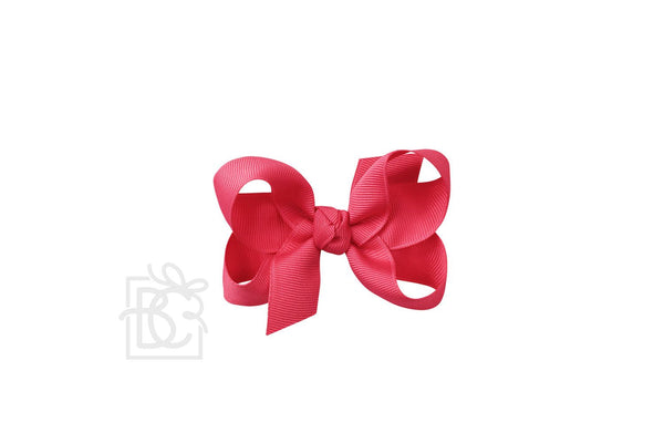 Grosgrain Bow On Clip- French Pink