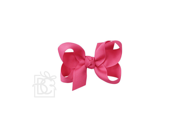 Grosgrain Bow On Clip- Fuchsia