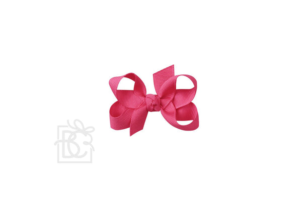 Grosgrain Bow On Clip- Fuchsia