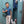 Pro Performance Polo- Copen Blue Fishing Rod Print