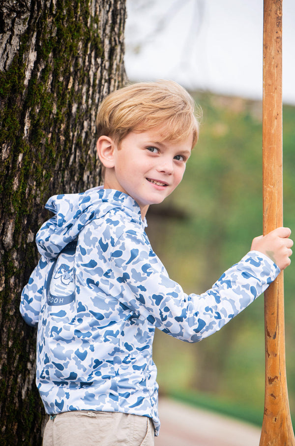 Pro Performance Hoodie Shirt- Blue Break Point Camo