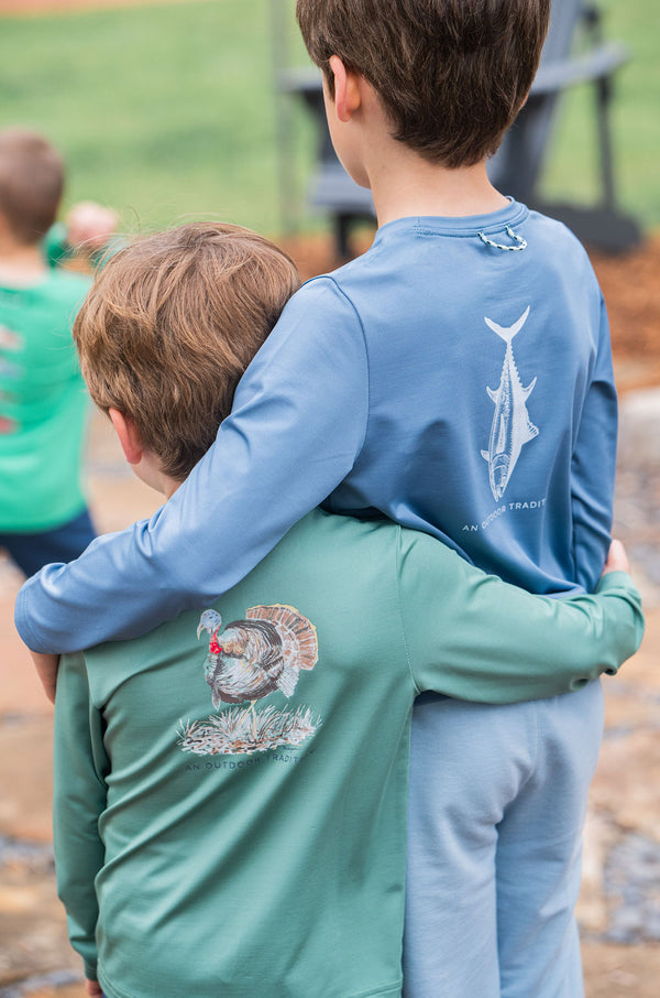 Pro Performance LS Turkey Shirt- Frosty Spruce