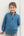 Quilted Zip Pullover- Copen Blue