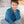 Quilted Zip Pullover- Copen Blue