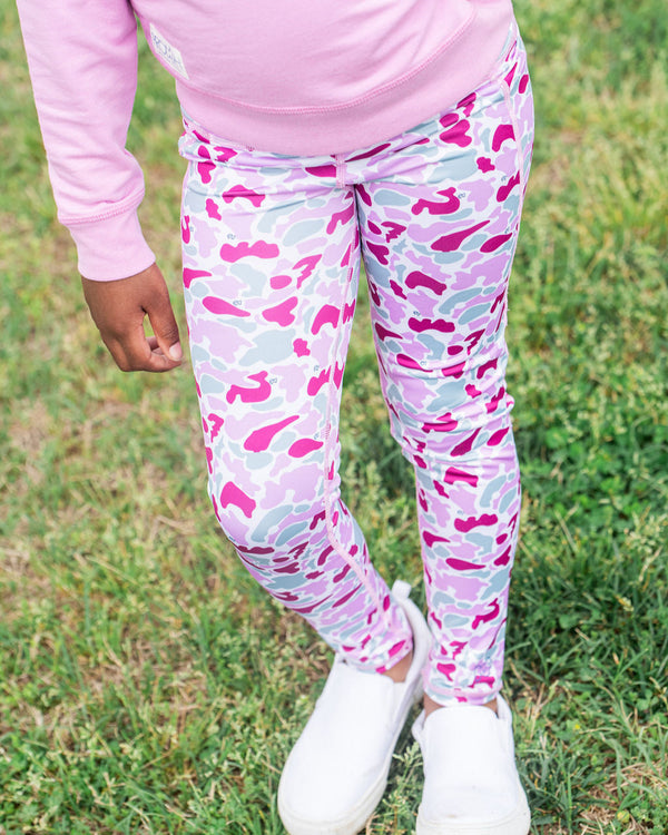 Girls Athletic Legging- Orchid Break Point Camo