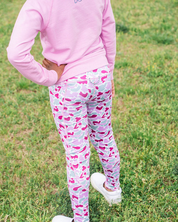 Girls Athletic Legging- Orchid Break Point Camo