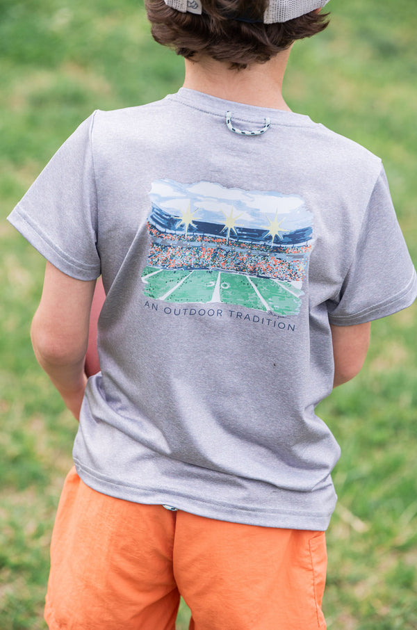 Pro Performance Football Stadium Shirt- Heather Gray
