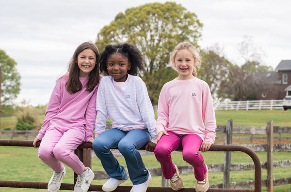 Crew Control Sweatshirt- Pink Tulle Stripe