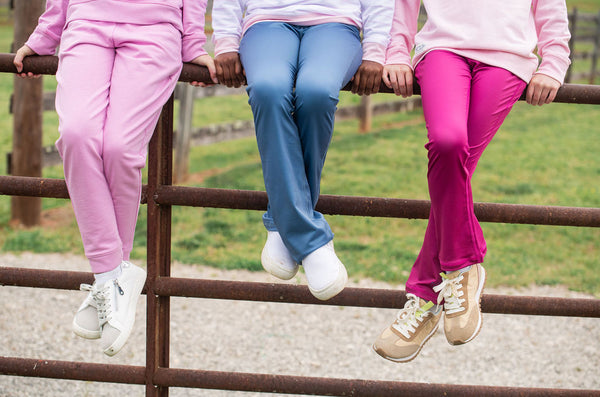 Girls Athletic Flare Legging- Rose Sorbet