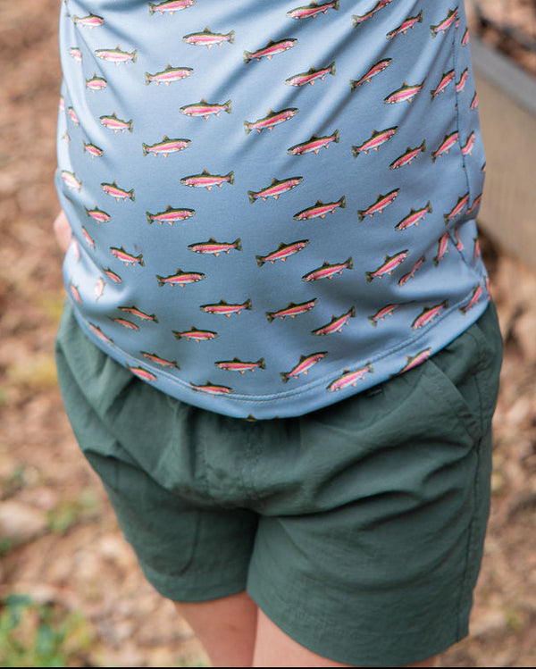 Outrigger Performance Short- Camping Green