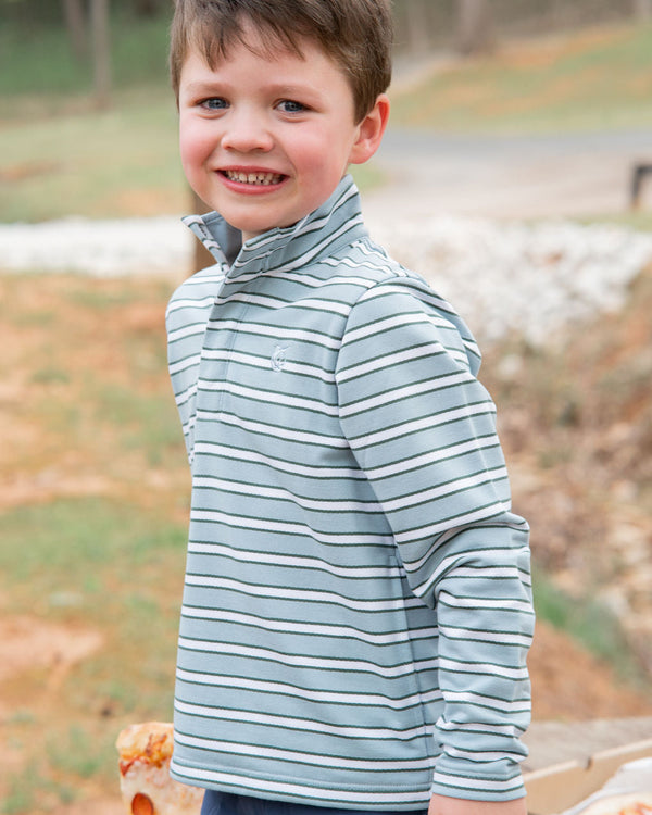 Sporty Snap Pullover- Arona Stripe