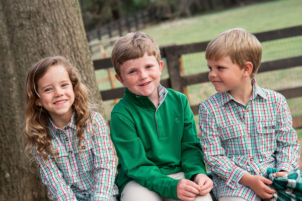 Belted Shirt Dress- Holiday Plaid
