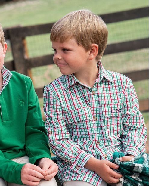 Founders Fishing Shirt- Holiday Plaid