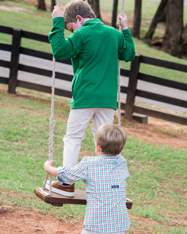 Sporty Snap Pullover- Abundant Green