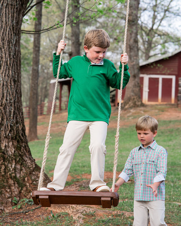 Sporty Snap Pullover- Abundant Green