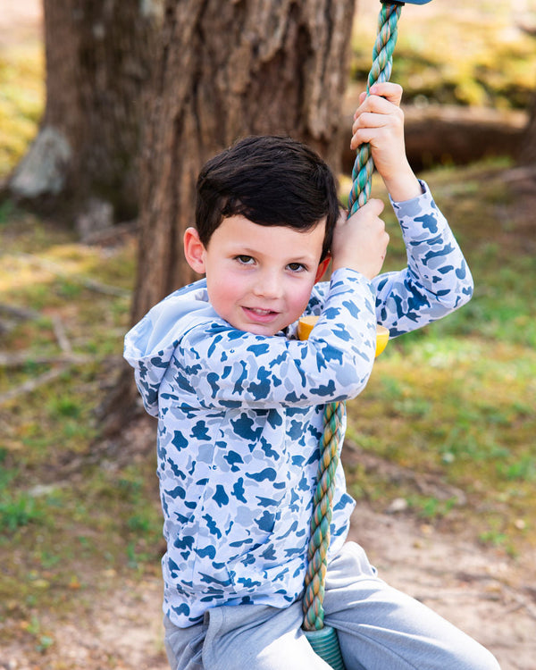 Spinnerbait Sweatshirt- Cool Blues Break Point Camo
