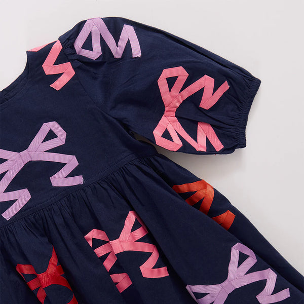 Brooke Dress- Multi Bow Applique