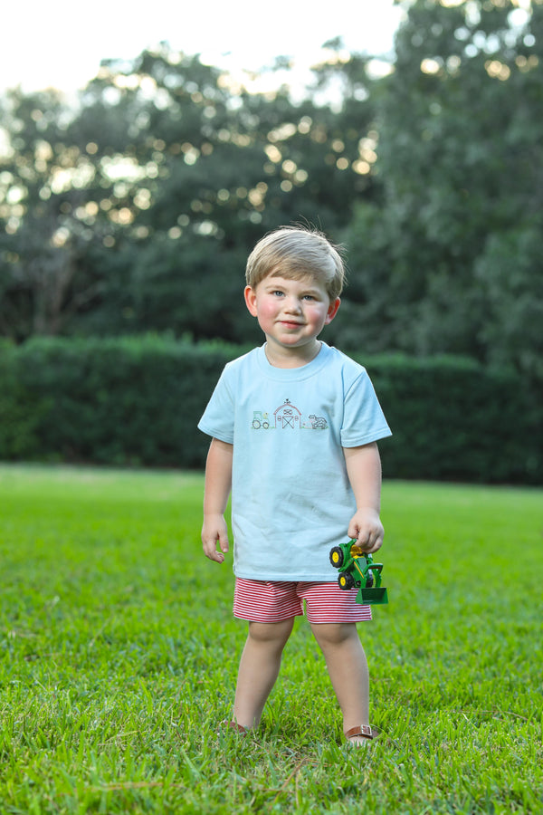 Farm Embroidery Short Set