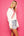 White Baseball Stitch Long Sleeve Sweater- (Women's)