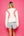 White Baseball Stitch Long Sleeve Sweater- (Women's)