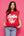 Red & White Stripe 'Batter Up' Sweater Vest- (Women's)