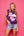 Purple & White Stripe 'Batter Up' Sweater Vest- (Women's)